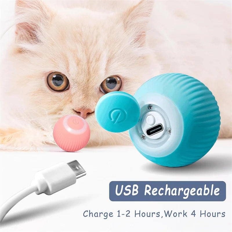 Elektronischer Interaktiver Spielball für Hunde & Katzen – USB Wiederaufladbar
