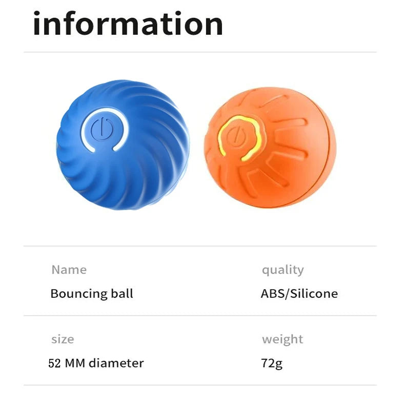Elektronischer Interaktiver Spielball für Hunde & Katzen – USB Wiederaufladbar
